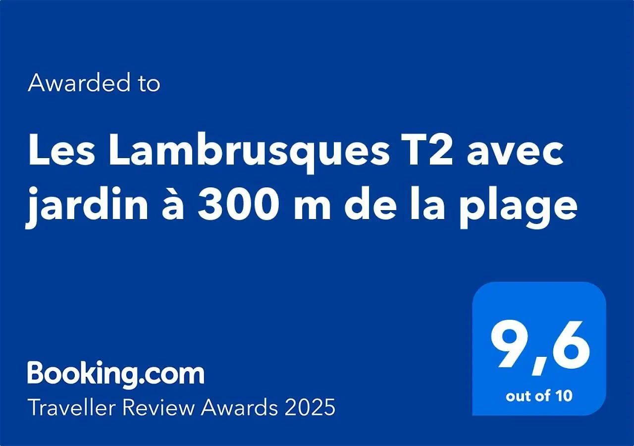 Les Lambrusques T2 Avec Jardin A 300 M De La Plage location
